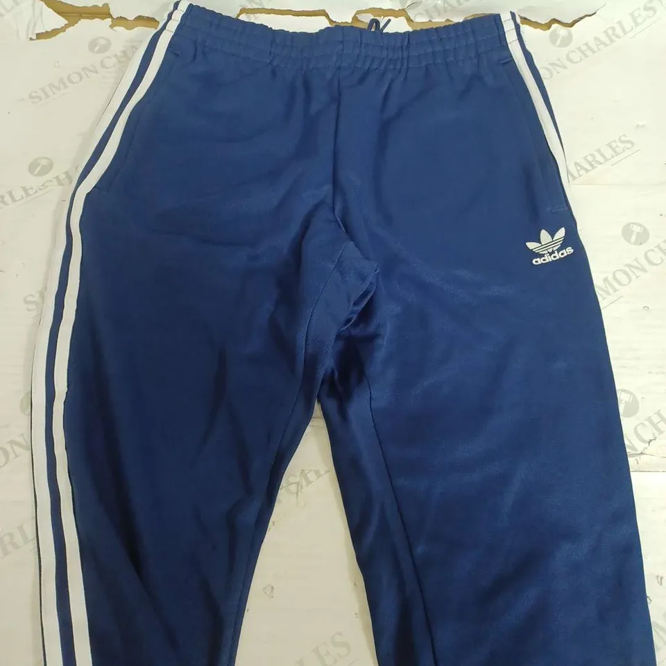 ADIDAS SLIM FIT BLUE TRACKSUIT PANTS - UK M