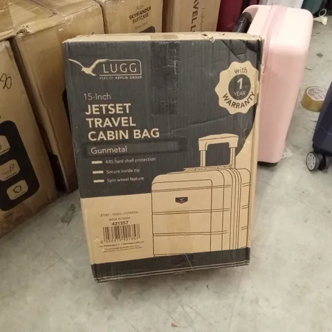 BOXED LUGG - 15INCH JETSET TRAVEL CABIN BAG GUNMETAL 