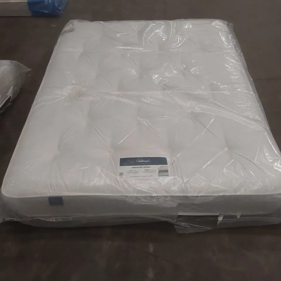 QUALITY BAGGED SILENTNIGHT PIPPA SPRUNG ORTHO 150CM MIRACOIL MATTRESS 