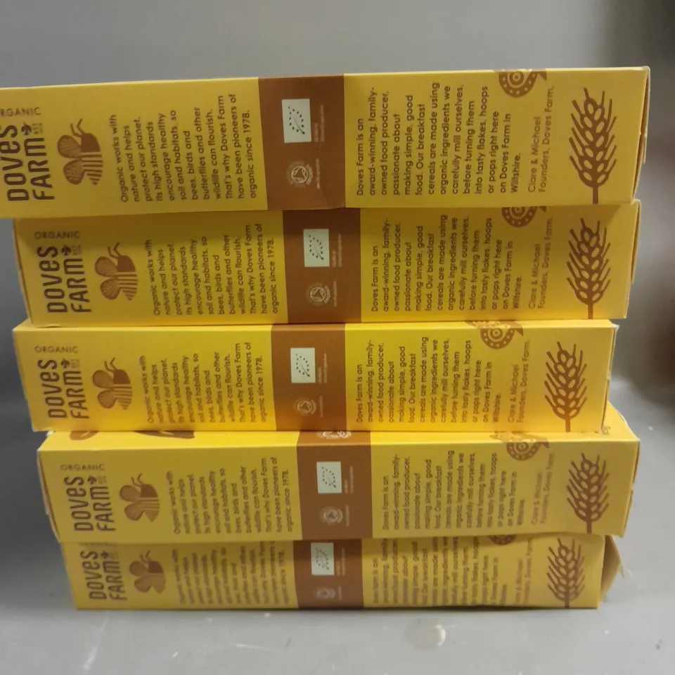 5 X SEALED DOVES FARM WHOLEGRAIN COCOA RICE POPS - 5 X 300G