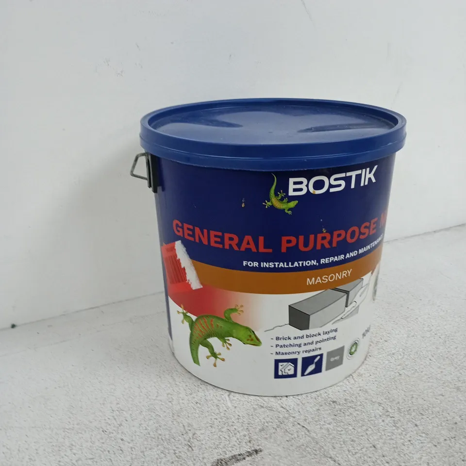 BOSTIK GENERAL PURPOSE MORTAR – MASONRY, READY TO USE, 10KG BUCKET - GREY