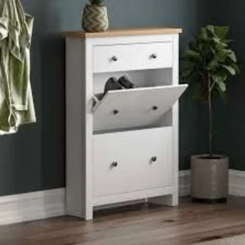 BOXED ARLINGTON SHOE CABINET - WHITE (1 BOX)