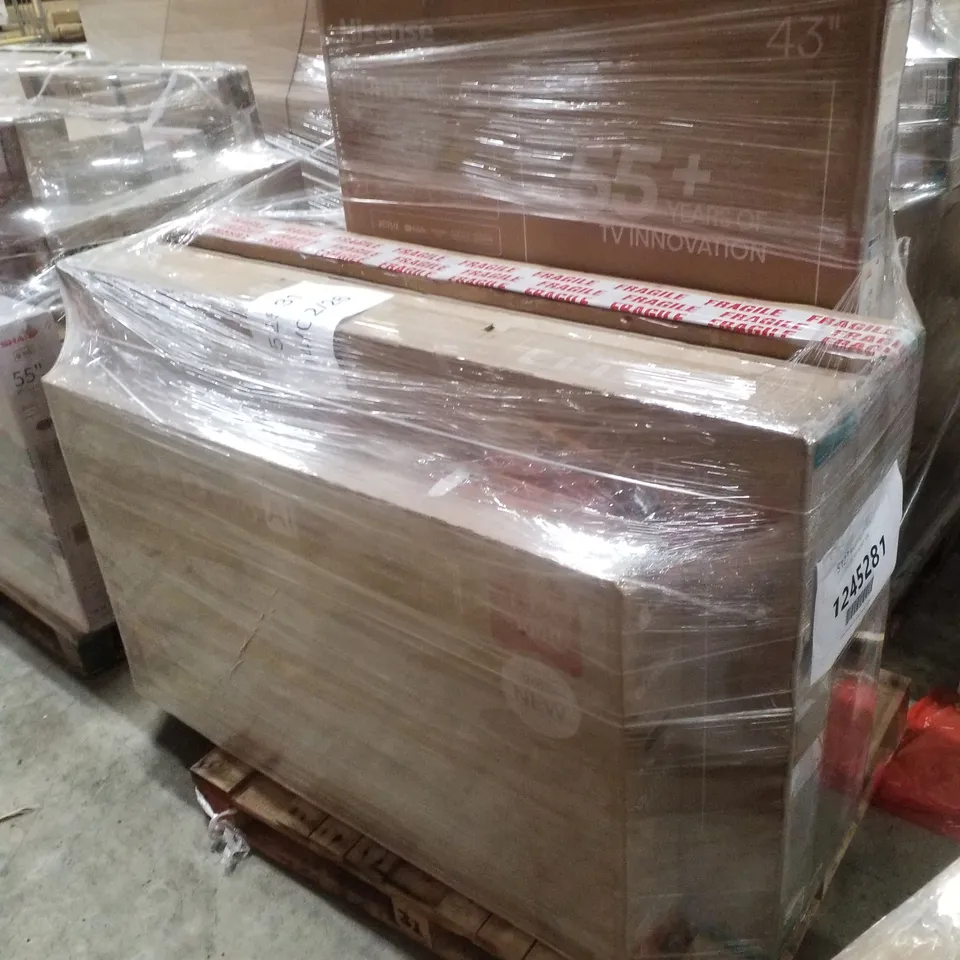 PALLET CONTAINING 10 DAMAGED TVS