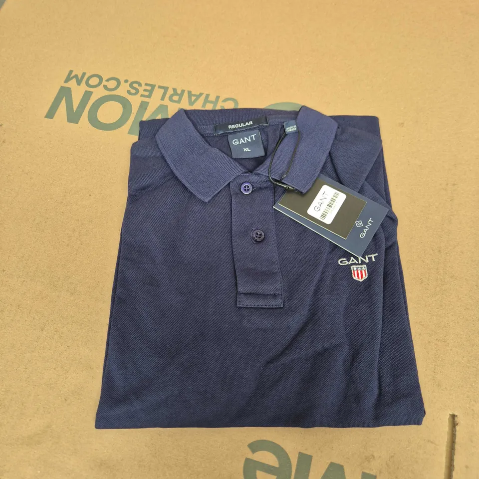 GANT REGULAR POLO SHIRT – NAVY, XL (MEN)