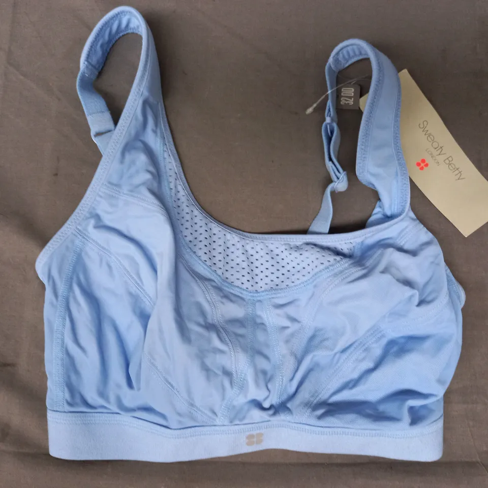 SWEATY BETTY ULTRA RUNNING BRA IN BLUE SIZE 32DD
