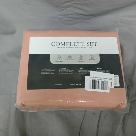 PINK MICROFIBER BEDDING SET – COMPLETE SET, PREMIUM QUALITY 100% MICROFIBER