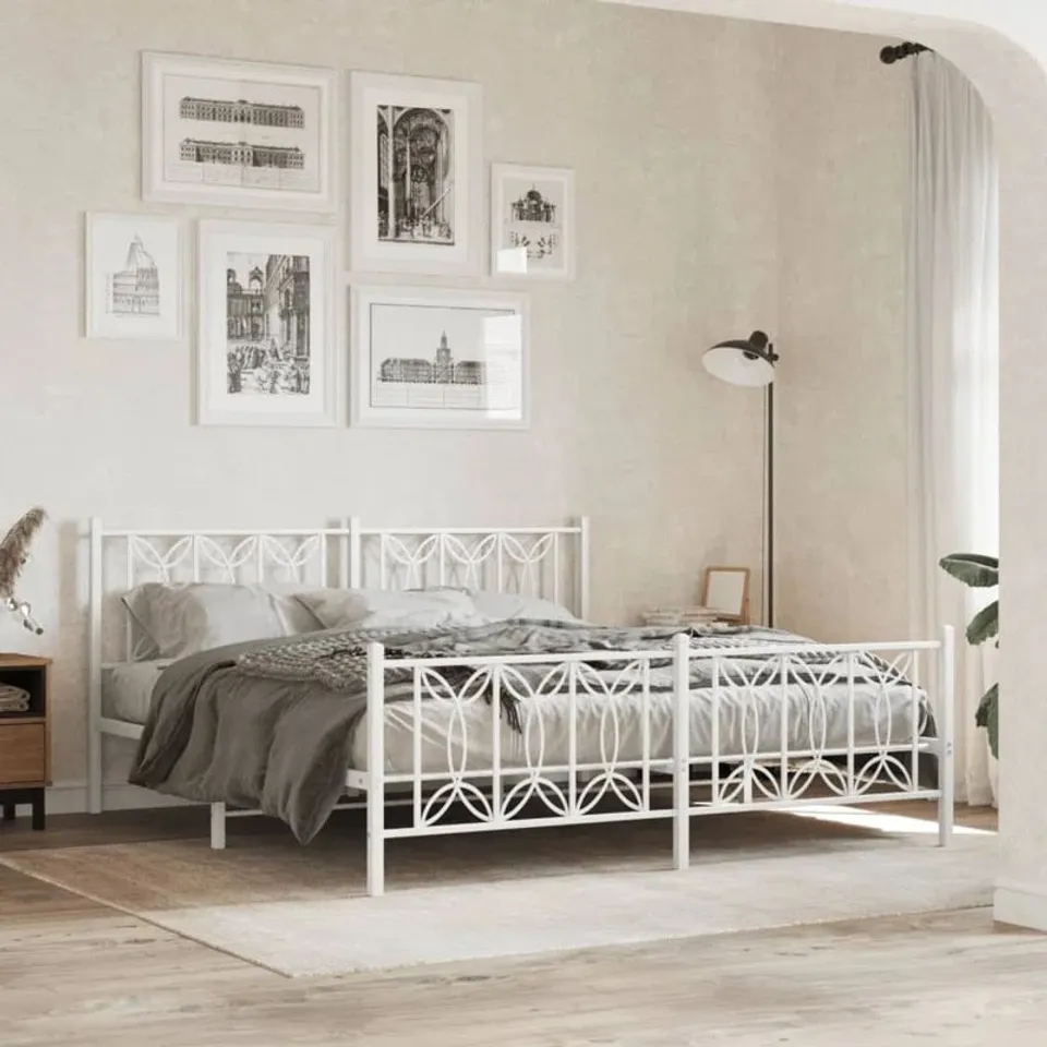 BOXED MARLOW HOME CO. METAL BED FRAME WITHOUT MATTRESS WITH FOOTBOARD (1 BOX)