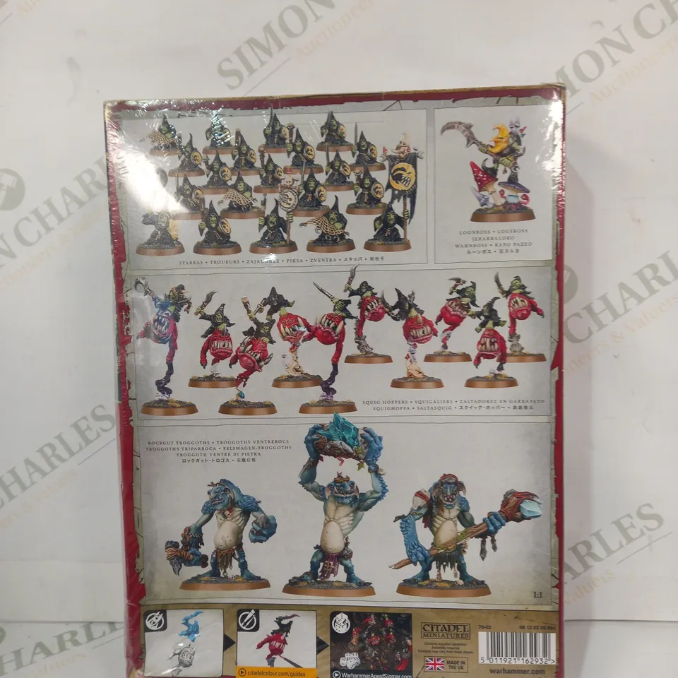 WARHAMMER AGE OF SIGMAR VANGUARD GLOOMSPITE GITZ BOX OF 34 MINIATURES