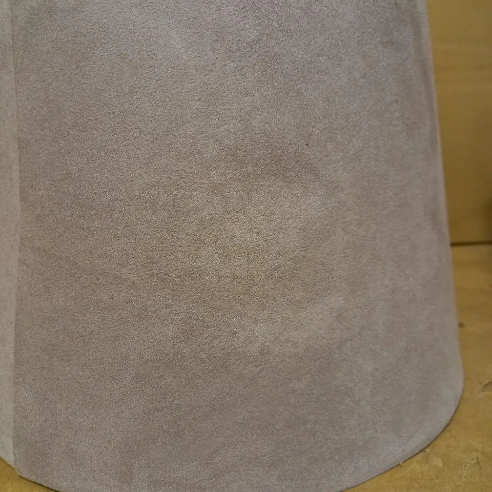 BELLA TABLE LAMP ON/OFF TOUCH CONTROL FAUX SUEDE POLISHED NICKEL FINISH