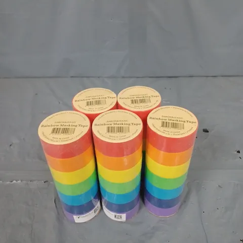 5 ROLLS OF RAINBOW MASKING TAPE 
