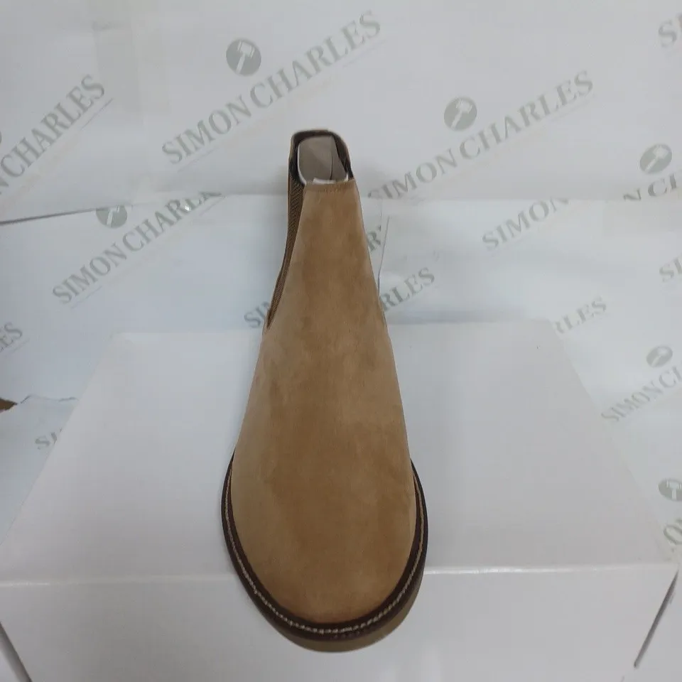 BOXED MARSH MICROSUEDE SHOES IN BISCUIT SIZE 11