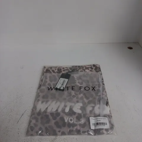 WHITE FOX OFFSTAGE OVERSIZED TEE SMALL/MEDIUM LEOPARD