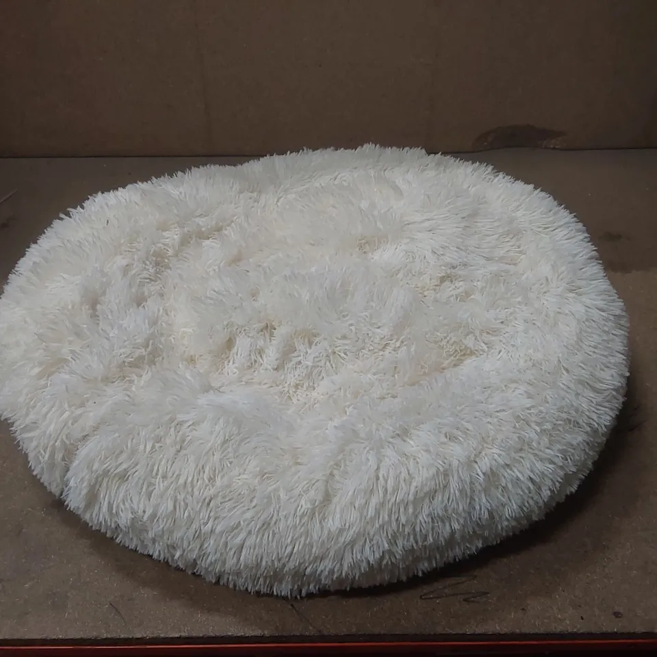 ALMAGUER CALMING ROUND DONUT PLUSH DOG CUDDLER BED