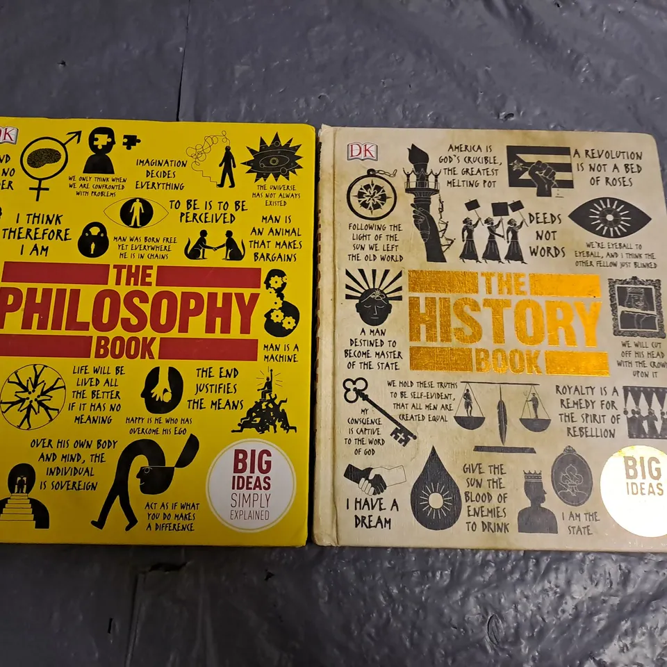 LOT OF 2 BOOKS INCLUDES THE PHILOSOPHY AND HISTORY BOOKS