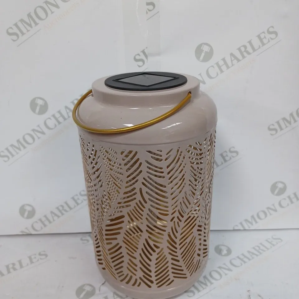 GARDEN REFLECTIONS SET OF 2 PATTERNED SOLAR LANTERNS