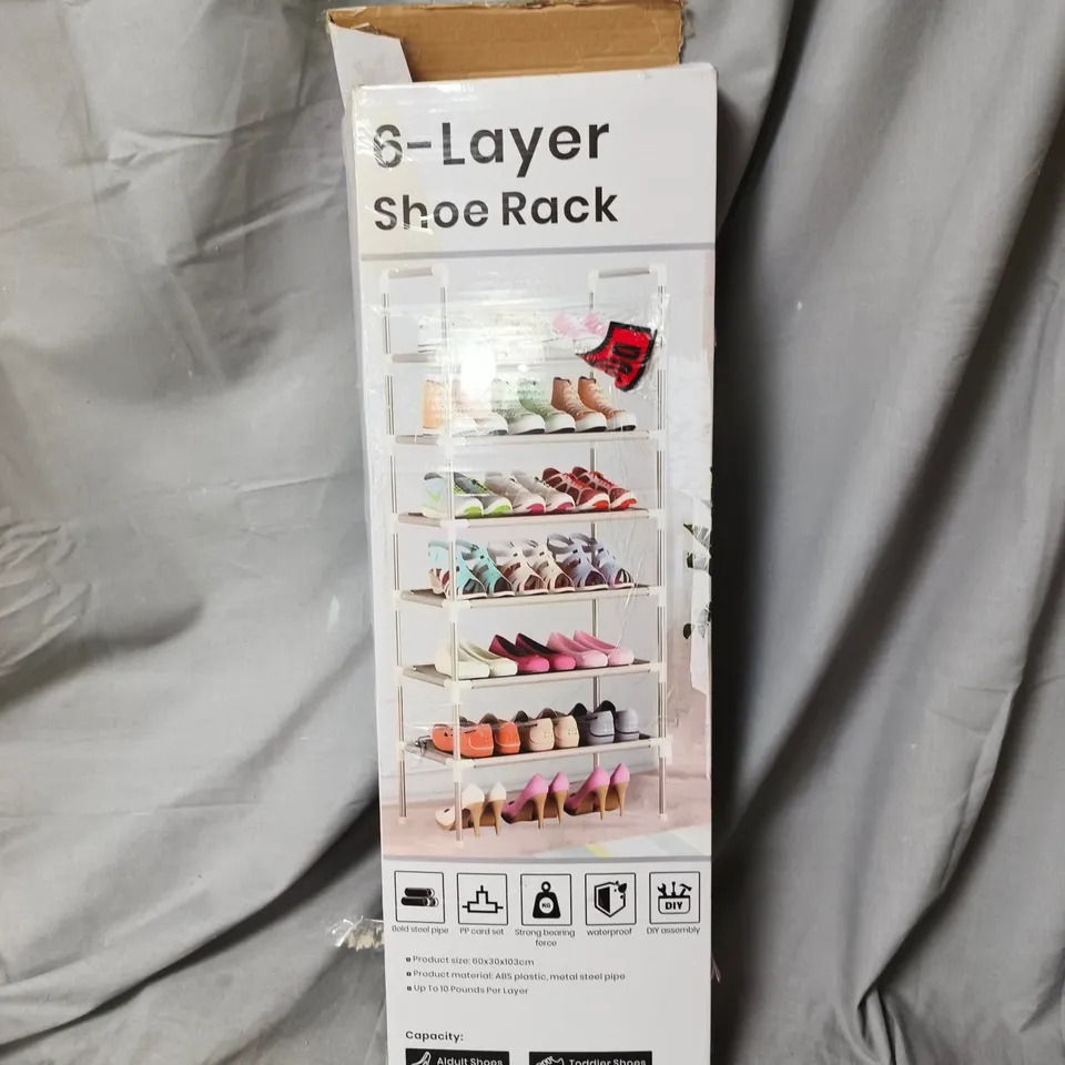 6-LAYER SHOE RACK, BOXED