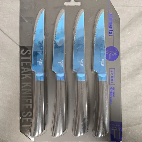 BOX OF CORE KITCHEN ELEMENTAL 4.5" STEAK KNIVES SETS