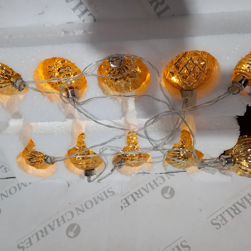 ALISON CORK MERCURY GLASS SET OF 10 BAUBLE LIGHT STRAND