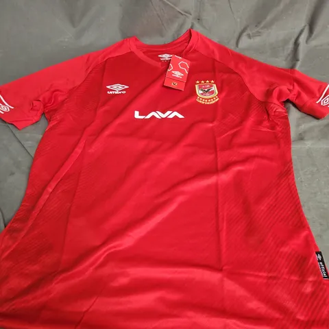 UMBRO AL AHLY 21/22 HOME MENS JERSEY IN RED SIZE L