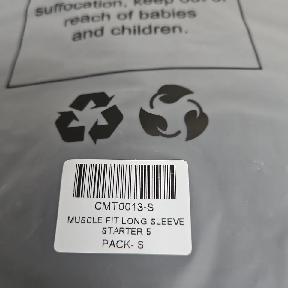 TAILORED ATHLETE MUSCLE FIT LONG SLEEVE TEE SHIRT STARTER 5 PACK – SIZE S