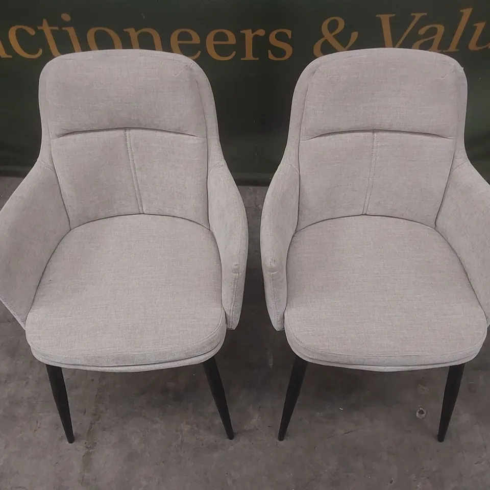 PAIR OF MXF FABRIC UPHOLSTERED DINING CHAIRS 