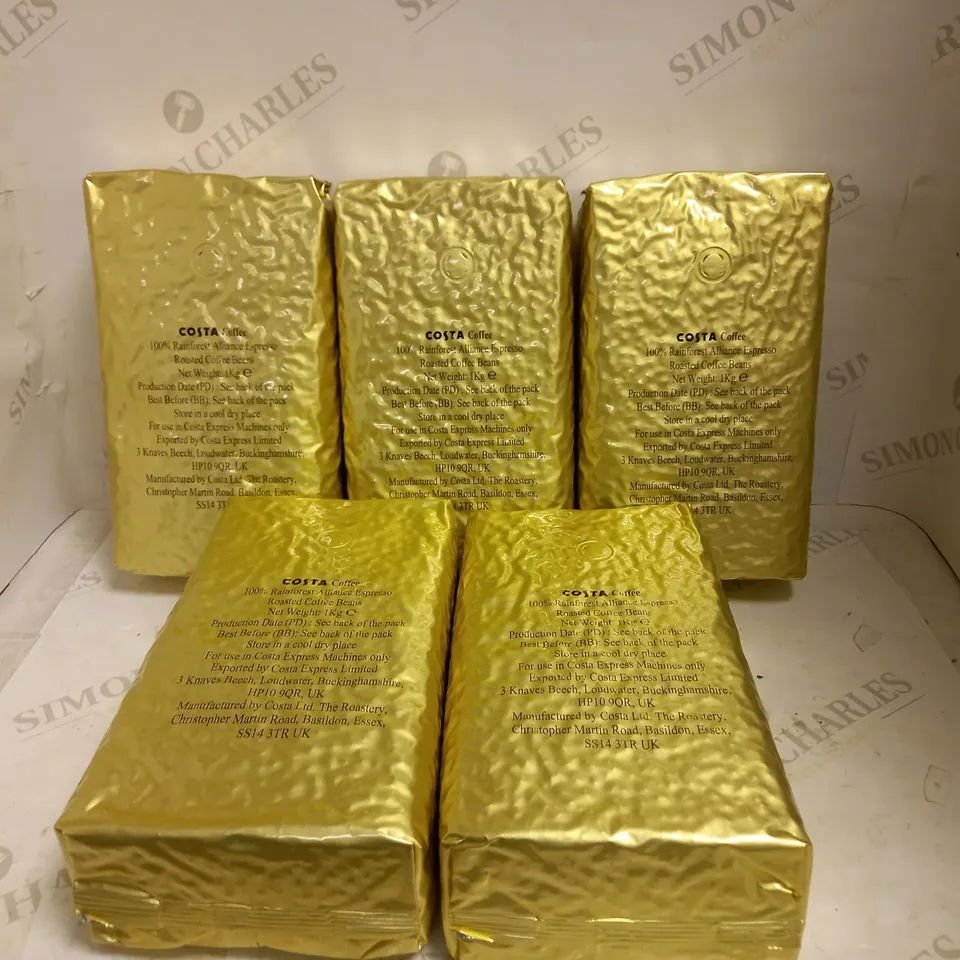 LOT OF 5KG COSTA COFFEE BEANS