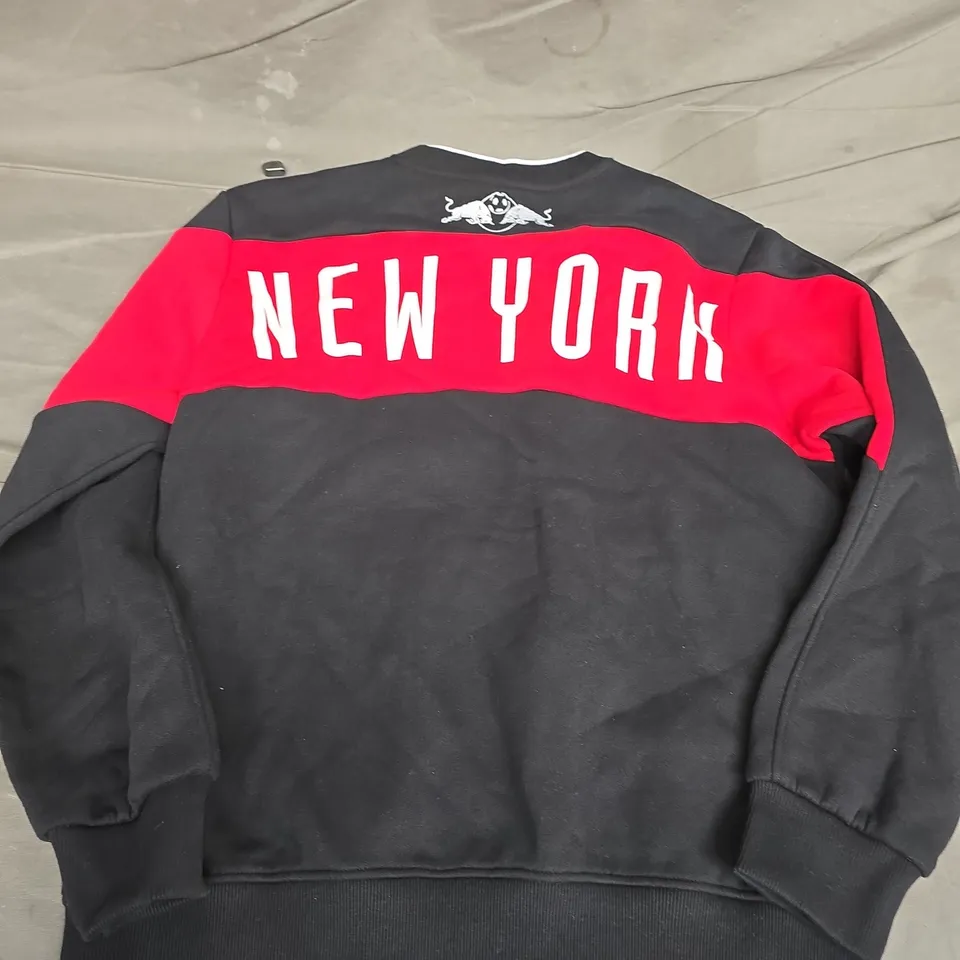 MLS NEW YORK RED BULLS SWEATER IN BLACK/RED - MEDIUM