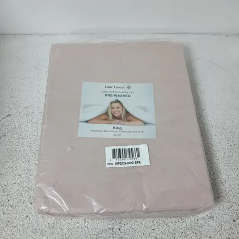 LANE LINEN KING DUVET COVER – 100% COTTON PERCALE, PRE-WASHED