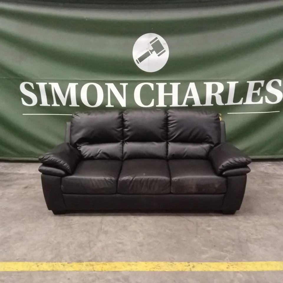 LEONA 3 SEATER FAUX LEATHER SOFA RRP £999