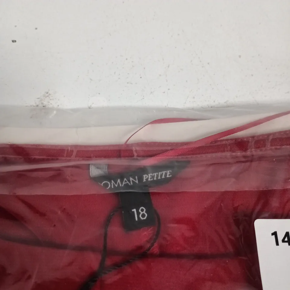 UK 18 ROMAN PETITE RED PONTE DRESS