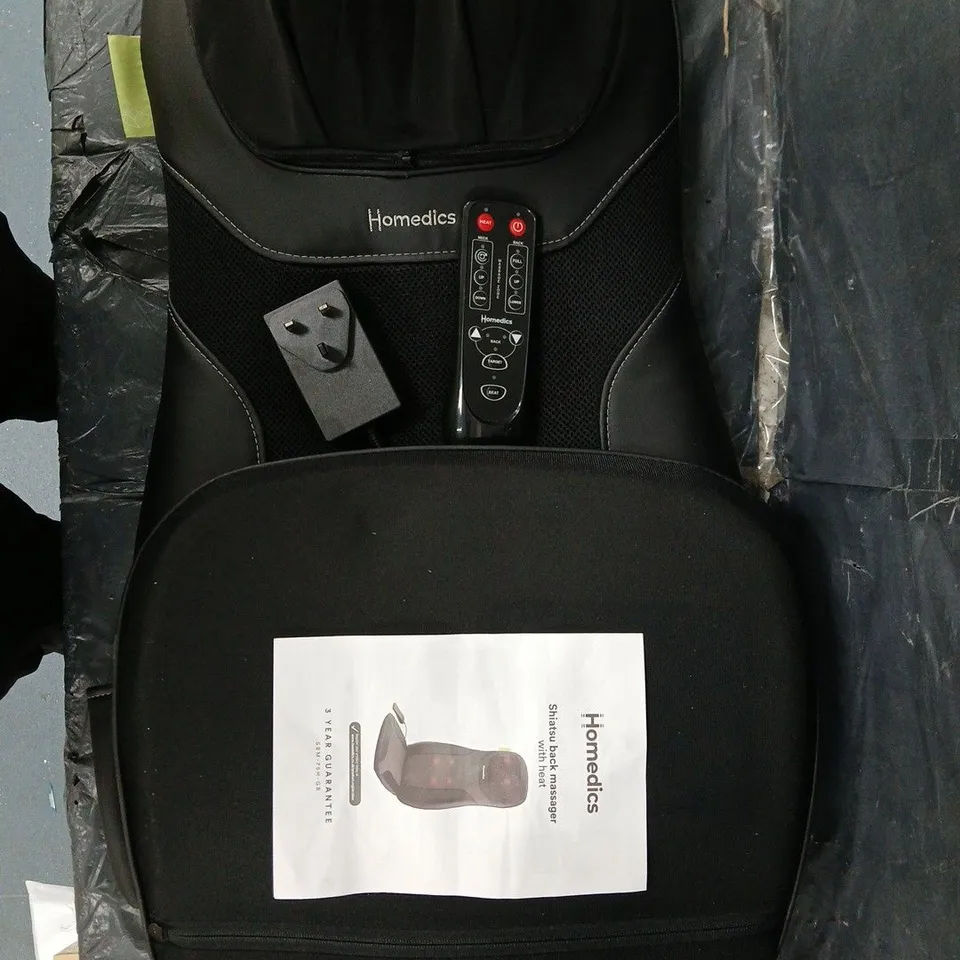 HOMEDICS SHIATSU BACK MASSAGER WITH HEAT SBM-75H-GB PLEASE NOTE ITEM IS NOT BOXED 