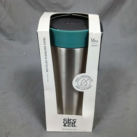 BOXED CIRCULAR & CO STAINLESS STEEL REUSABLE CUP 16OZ