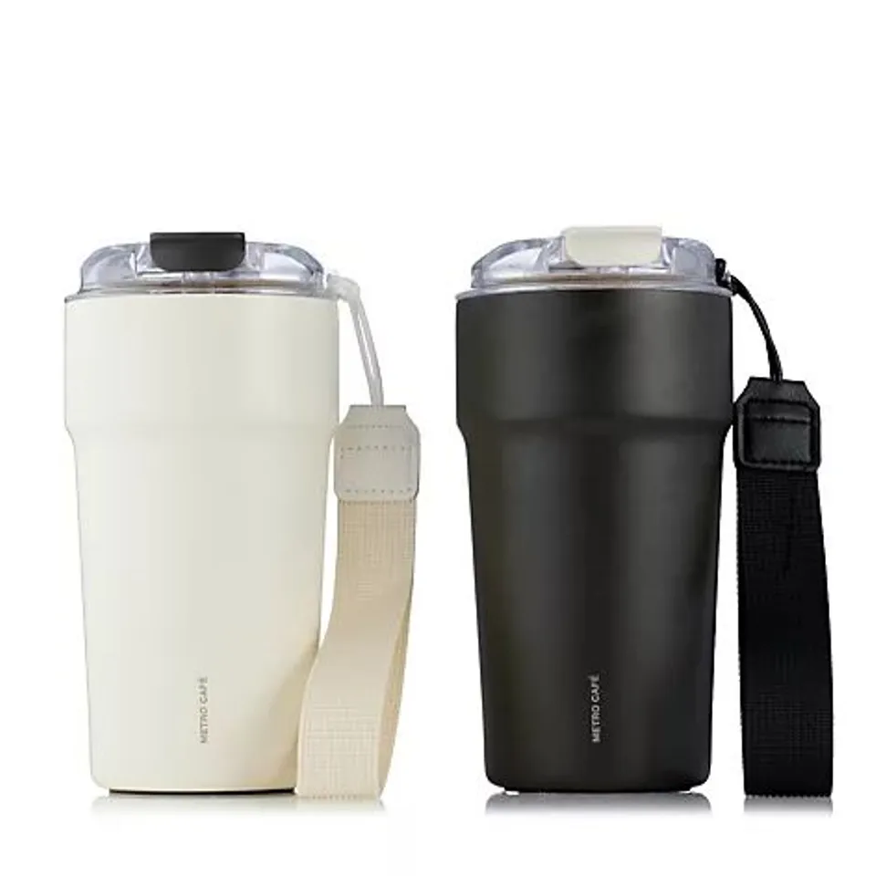 LOCKNLOCK DUO METRO CAFE CERAMIC TUMBLER TRAVEL MUGS