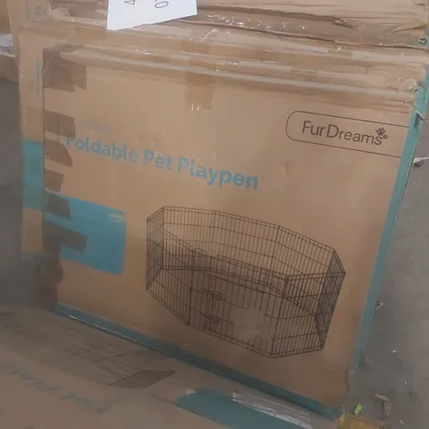 BOXED FUR DREAMS 30" FOLDABLE PET PLAYPEN 