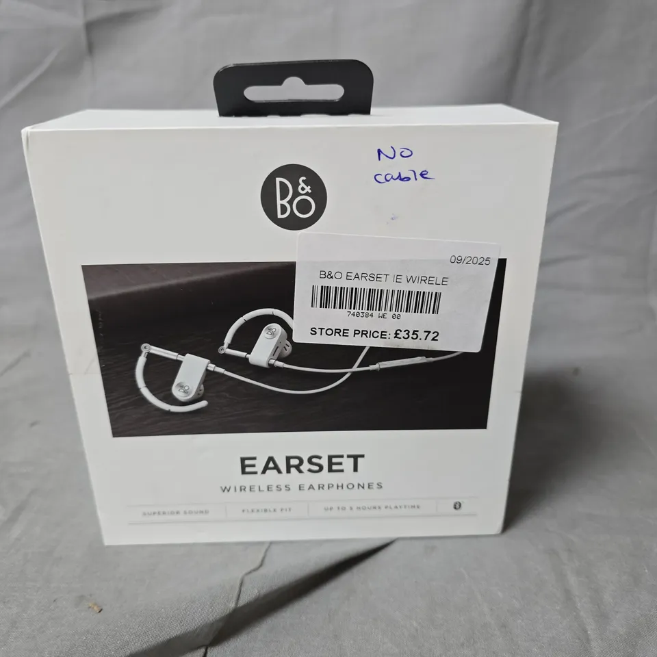 B & O IE WIRELESS EARPHONES - WHITE
