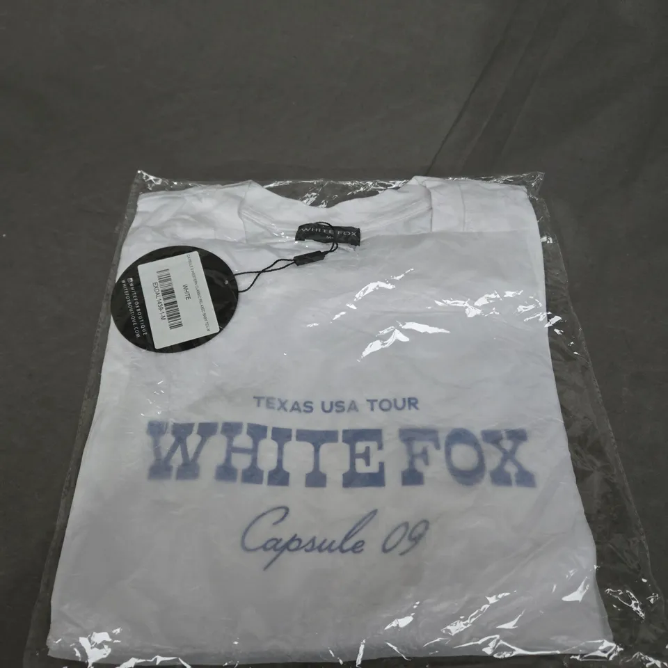 BAGGED WHITE FOX CAPSULE 9 WESTERN CLASSIC RELAXED BABY TEE SIZE M