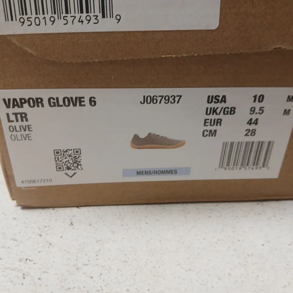 MERRELL VAPOR GLOVE 6 LTR OLIVE – MEN'S SHOES, UK 9.5 (US 10), BOXED