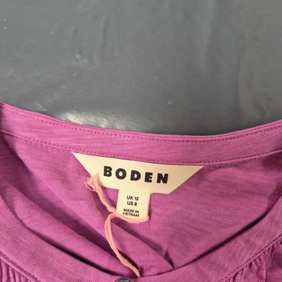 BODEN WOMEN'S PURPLE BLOUSE, UK 12 (US 8)