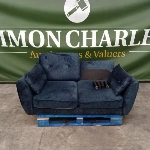 PAULO FABRIC 2 SEATER SOFA - NAVY