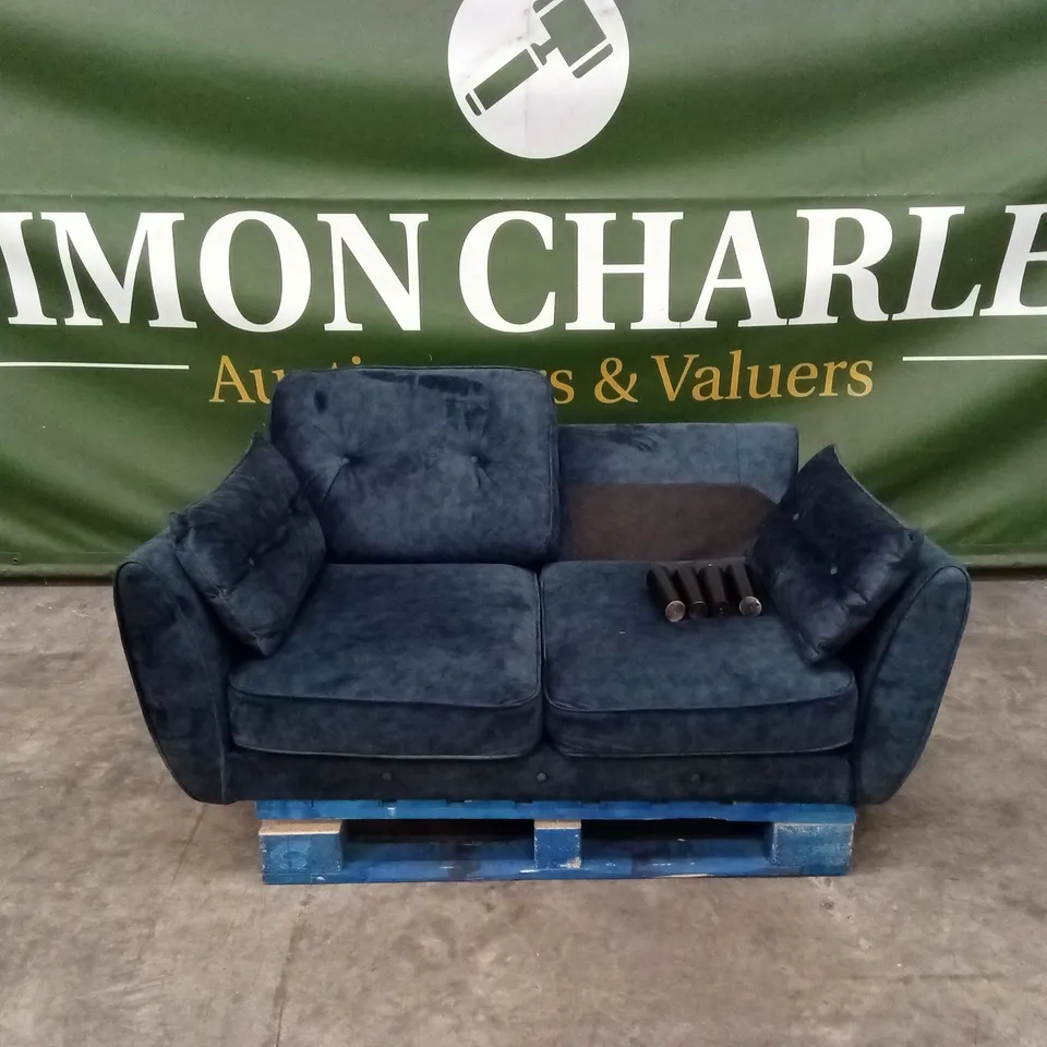 PAULO FABRIC 2 SEATER SOFA - NAVY