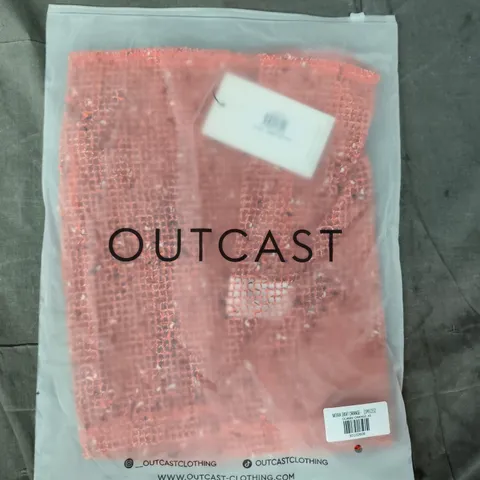 BAGGED OUTCAST MOIRA SKIRT IN ORANGE SIZE XS