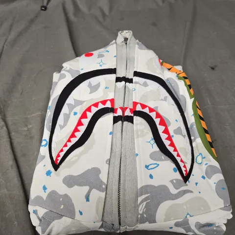 BATHING APE ABC CAMO SHARK HALF ZIP PULLOVER HOODIE SIZE XL