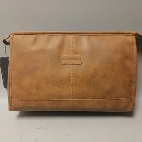 GAINSBOROUGH LEATHER LARGE ZIP WASH BAG 