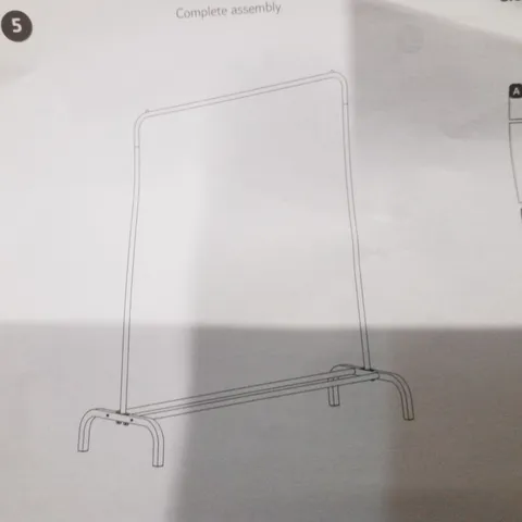 BOXED CLOTHES RAIL WITH SHOE RACK - BLACK