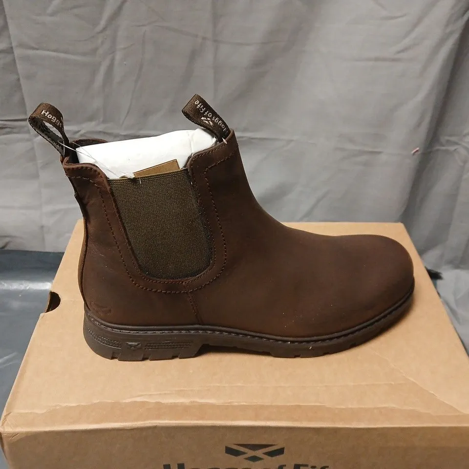 HOGGS OF FIFE BROWN LEATHER CHELSEA BOOTS – MEN’S, BOXED EU SIZE 42