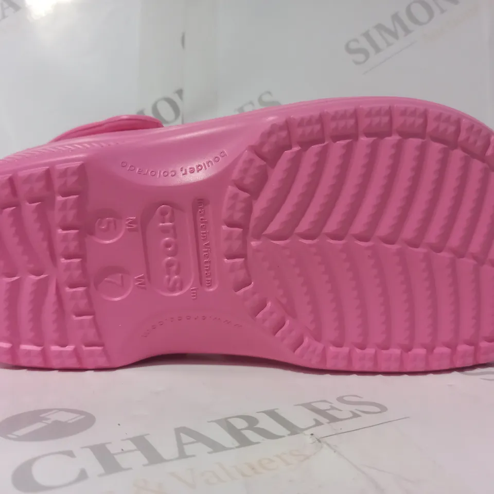 PAIR OF CROCS BAYA CLOGS IN PINK LEMONADE UK SIZE M4/W5