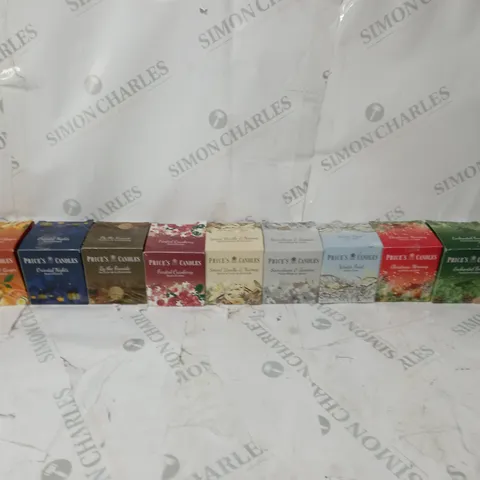 BOXED PRICES CANDLES SET OF 10 JAR CANDLES IN GIFT BOXES