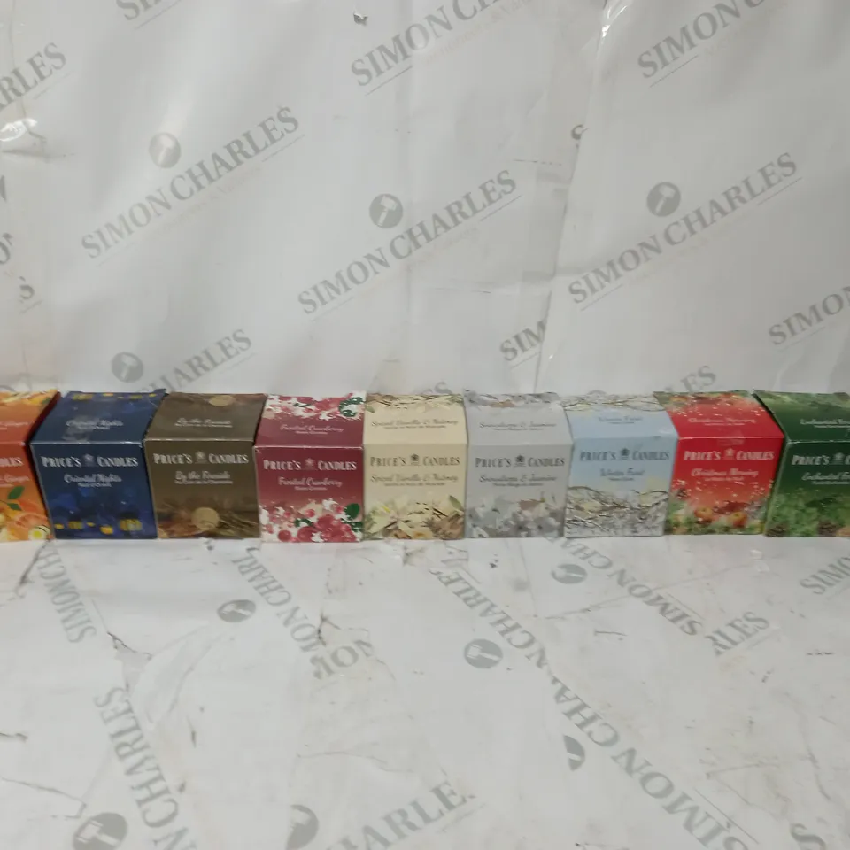 BOXED PRICES CANDLES SET OF 10 JAR CANDLES IN GIFT BOXES