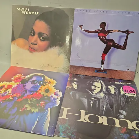 BOX OF APPROXIMATELY 9 ASSORTED VINYL'S TO INCLUDE - HOTHOUSE FLOWER HOME , GRACE HONES ISLAND LIFE ETC