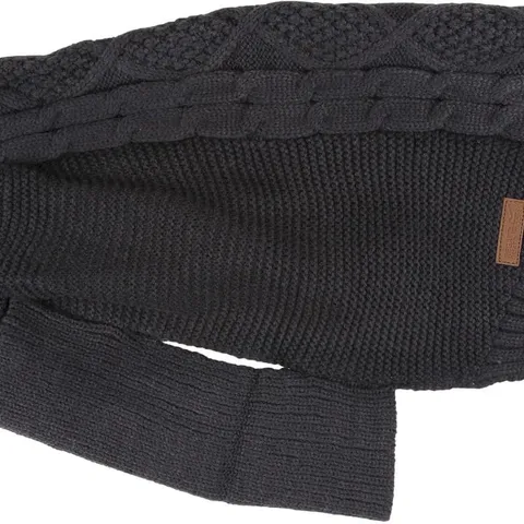 BRAND NEW REGATTA DOG CABLE KNITTED COSY HI NECK JUMPER, HARDWEARING RIB BLACK LARGE